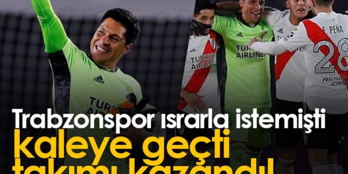 Trabzonspor'un istediği Perez kaleye geçti takımı kazandı!