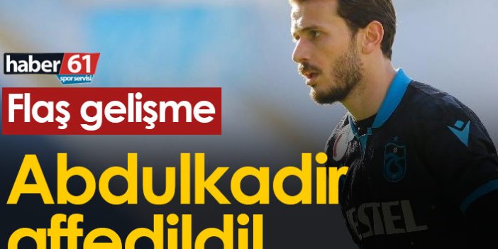 Trabzonspor’da Abdulkadir Parmak’a af çıktı!