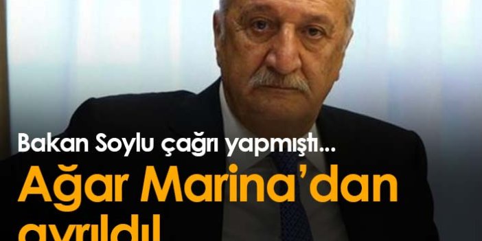Mehmet Ağar Marina'dan ayrıldı!