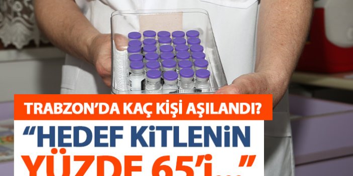 Trabzon'da kaç kişi koronavirüs aşısı oldu? Hedeflenen kitlenin...