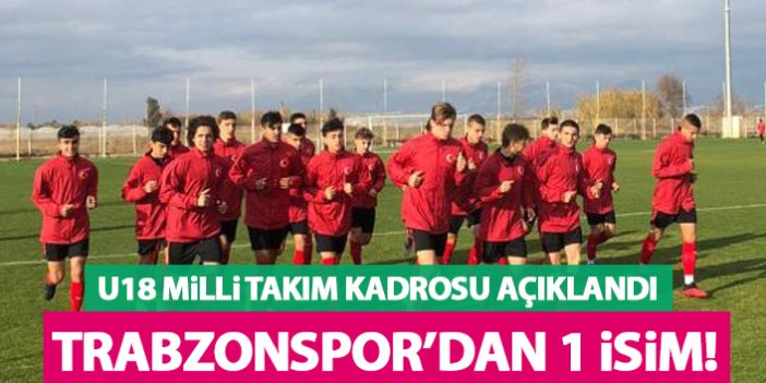 U18 Milli Takım aday kadrosu açıklandı! Trabzonspor'dan 1 isim