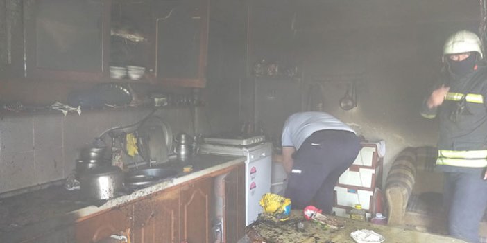 Samsun'da müstakil evde yangın paniği
