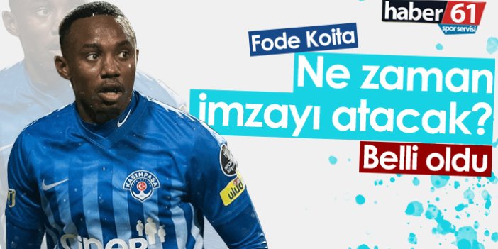 Trabzonspor'da Koita ne zaman imzayı atacak?