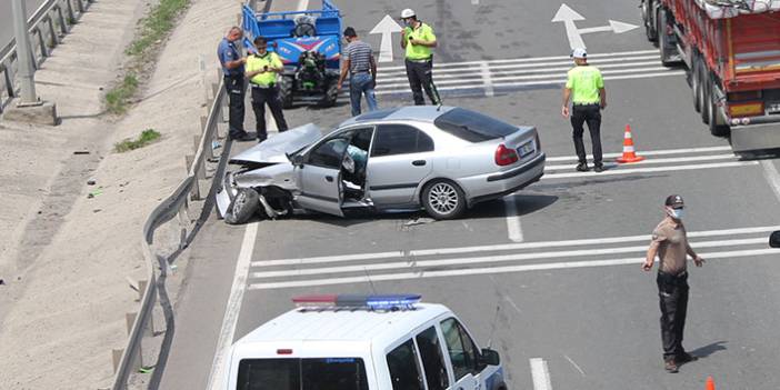 Trabzon plakalı araç kaza yaptı! 6 Yaralı