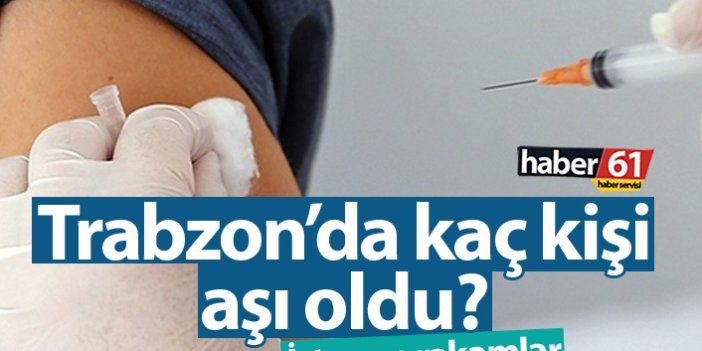 Trabzon'da kaç kişiye koronavirüs aşısı yapıldı?