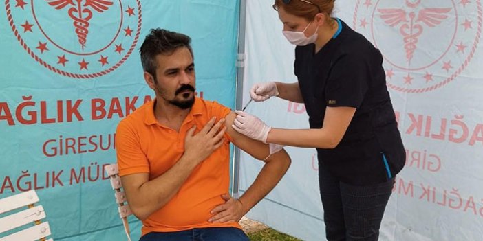 Giresun'da aşı çadırları kuruldu