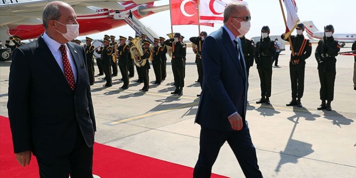 Cumhurbaşkanı Erdoğan Kıbrıs'ta