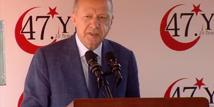Cumhurbaşkanı Erdoğan'dan Kıbrıs'ta Rum kesimine sert sözler