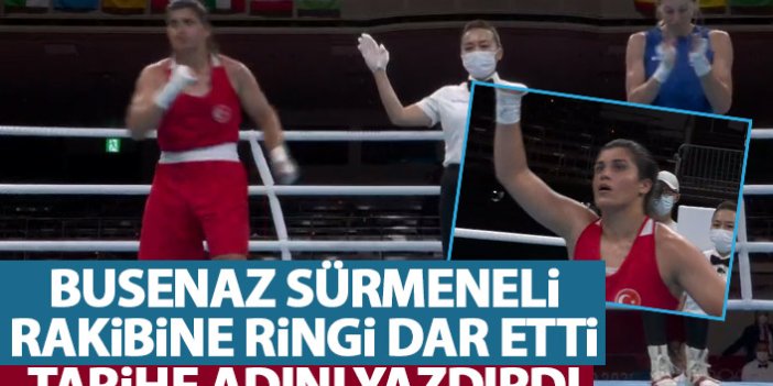 Busenaz Sürmeneli ilk maçında tarih yazdı! Rakibine ringi dar etti