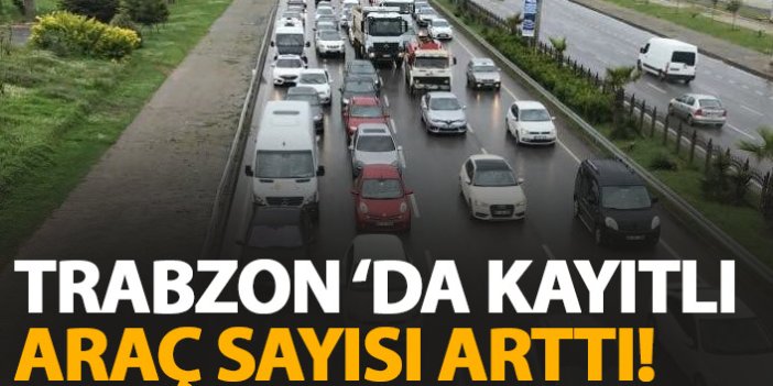 Trabzon'da trafiğe kayıtlı araç sayısı arttı