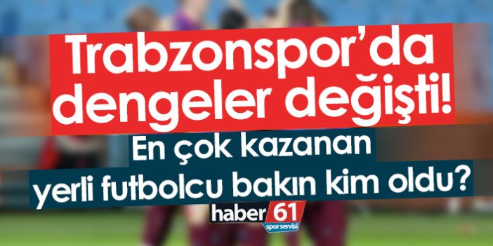 Trabzonspor’da dengeler değişti! İşte en çok kazanan yerli futbolcu…