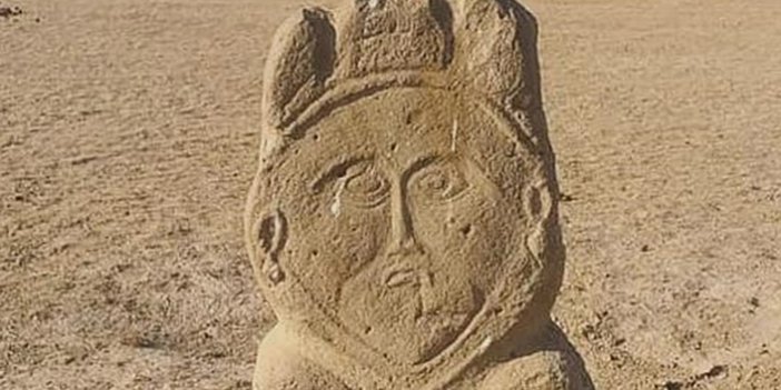 Eski Türk dönemine ait taş heykel bulundu