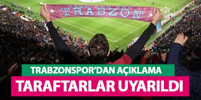 Trabzonspor'dan taraftara uyarı: Molde maçında...