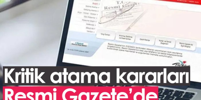 TSK'daki atama kararları Resmi Gazete'de