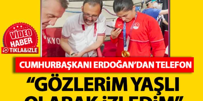 Cuhurbaşkanı Erdoğan'dan Busenaz Sürmeneli'ye tebrik: Gözlerim yaşlı olarak izledim