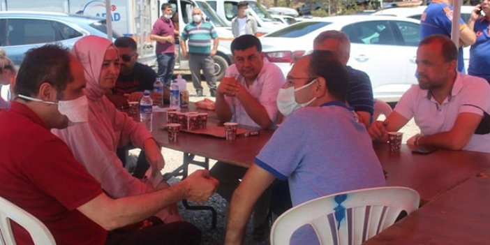 Trabzon Milletvekili Balta yangın bölgesinde