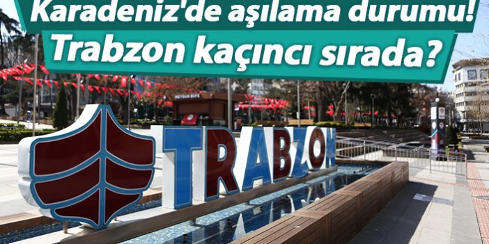 Karadeniz'de aşılama durumu! Trabzon kaçıncı sırada?