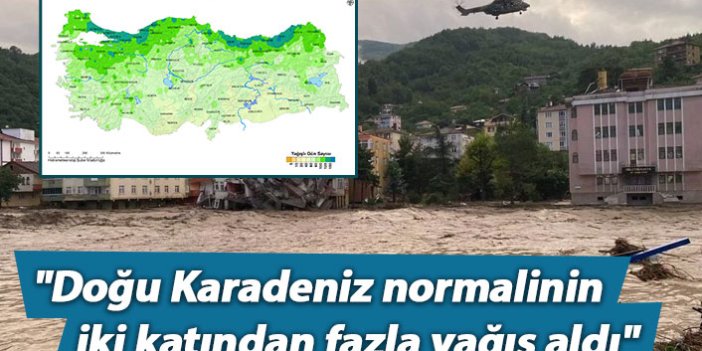"Doğu Karadeniz normalinin iki katından fazla yağış aldı"
