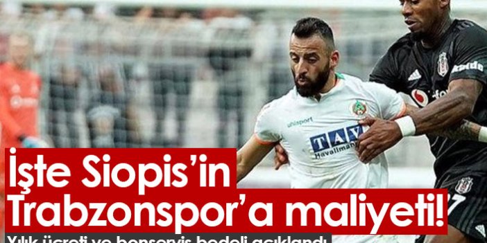 Trabzonspor Siopis'in maliyetini açıkladı