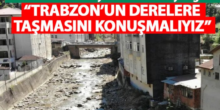 Davut Çakıroğlu'ndan doğal afet açıklaması: Trabzon'un derelere taşmasını konuşmalıyız