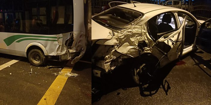 Rize'de alkollü sürücü dehşeti! Park halindeki 4 araca çarptı