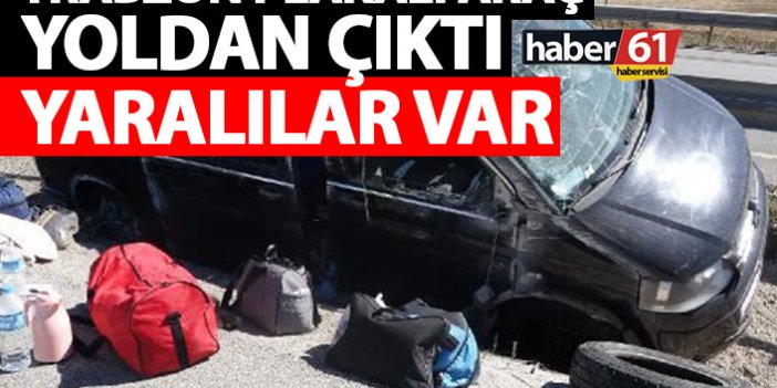 Trabzon'dan yola çıkan minibüs kaza yaptı! Yaralılar var