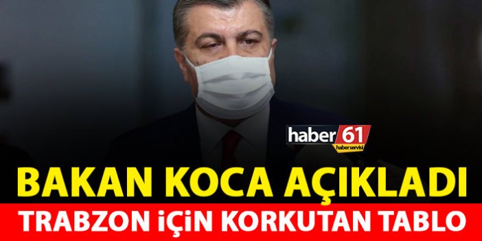 Sağlık Bakanı Koca açıkladı! Trabzon için korkutan koronavirüs tablosu!