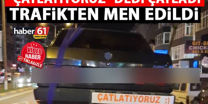 Trabzon’da çevreye rahatsızlık veren araç trafikten men edildi
