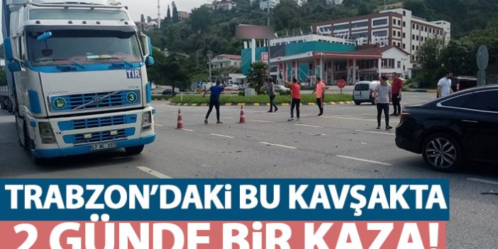 Trabzon'daki bu kavşakta 2 günde bir trafik kazası!