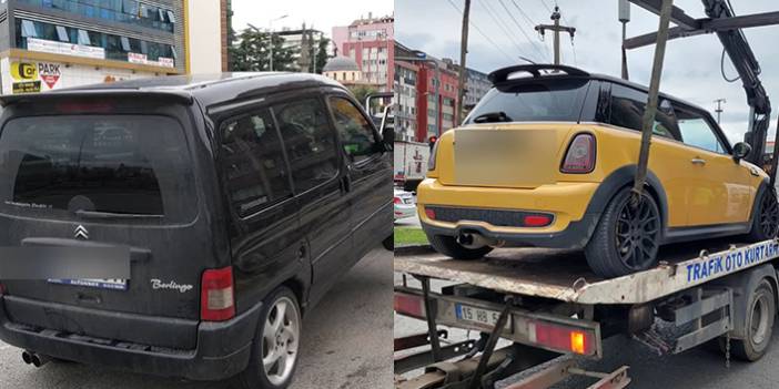 Trabzon’da egzoz kontrolleri sürüyor! 2 araç daha alındı