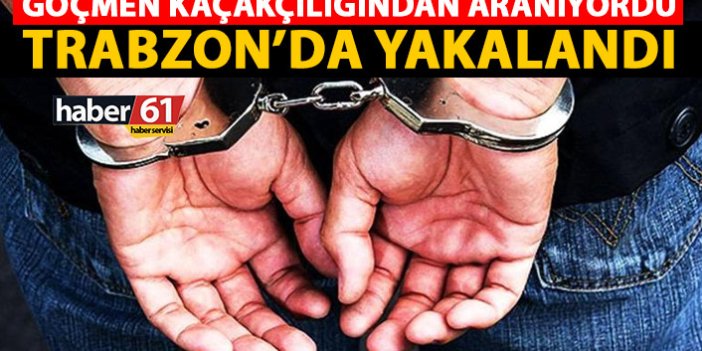 Göçmen kaçakçılığından aranıyordu Trabzon’da yakalandı