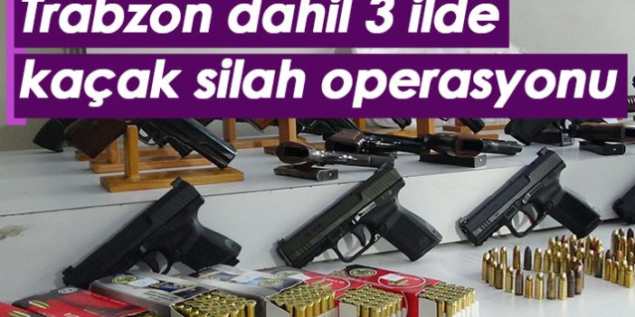 Trabzon dahil 3 ilde kaçak silah operasyonu