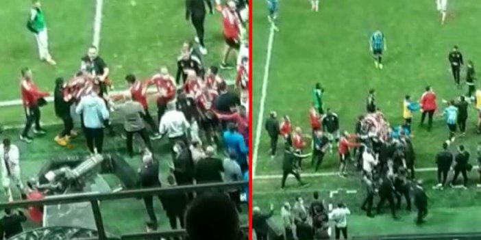 Beşiktaş - Adana Demirspor maçı sonrası saha karıştı