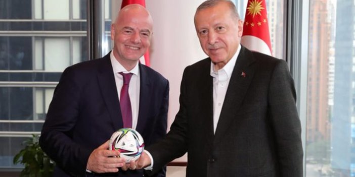 Erdoğan FIFA Başkanı Gianni Infantino ile görüştü