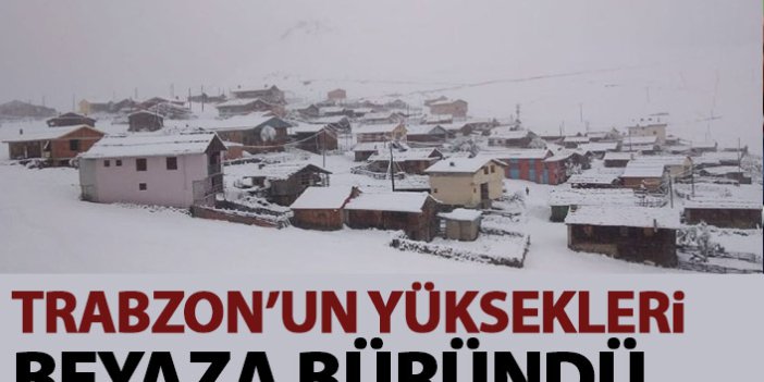 Trabzon’un yaylaları beyaza büründü