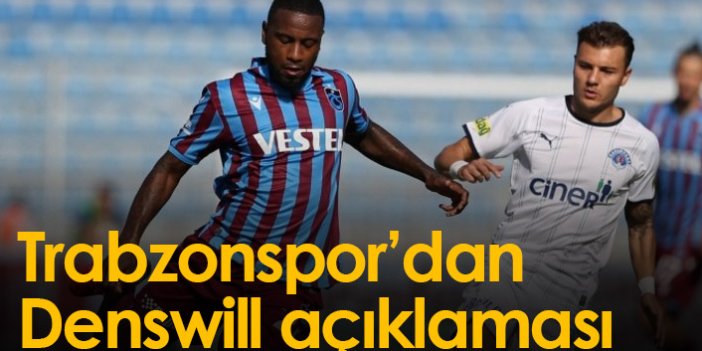 Trabzonspor'dan Denswill açıklaması