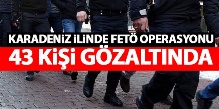 Karadeniz ilinde FETÖ operasyonu! 43 kişi gözaltına alındı