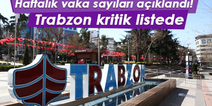 Haftalık vaka sayıları açıklandı! Trabzon kritik listede