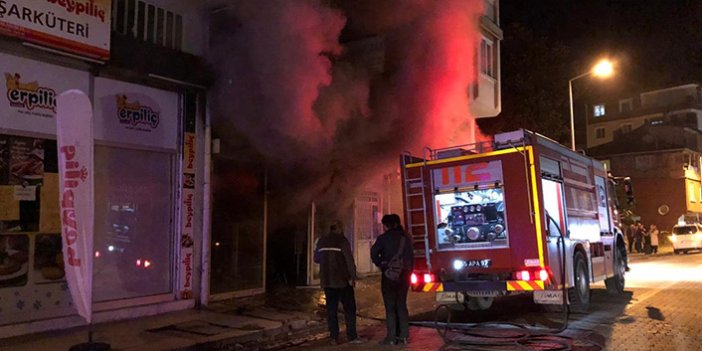 Samsun'da işyerinde yangın