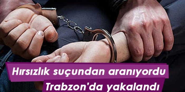 Hırsızlık suçundan aranıyordu Trabzon'da yakalandı