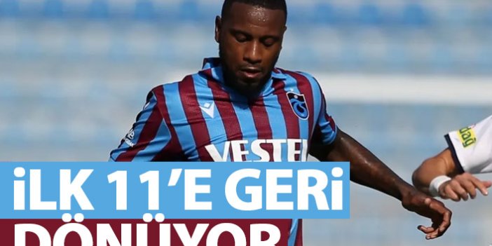 Trabzonspor'da Denswil 11'e dönüyor