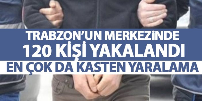 Trabzon'da 120 kişi yakalandı! En çok da kasten yaralama...