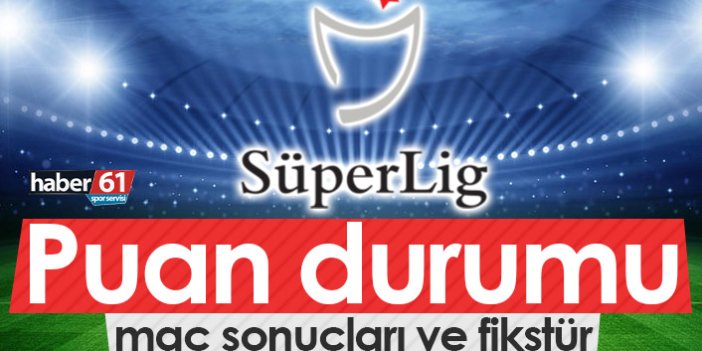 Süper Lig Puan Durumu - Süper Lig Maç Sonuçları ve Fikstür 2021-22