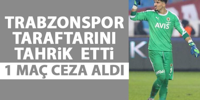 Fenerbahçe kalecisi Altay tahrikleri nedeniyle 1 maç ceza aldı