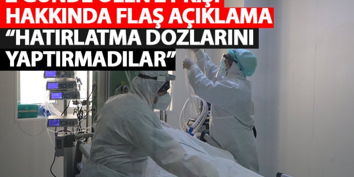 Samsun'da 2 günde ölen 21 kişi hakkında açıklama: Hatırlatma dozlarını yaptırmamışlar
