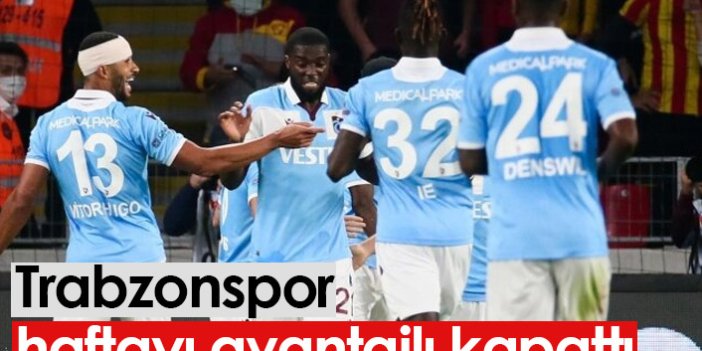 Trabzonspor haftayı avantajlı kapattı