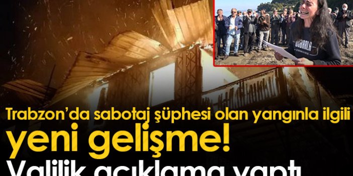 Trabzon'da kundaklama şüphesi olan yangınla ilgili flaş gelişme