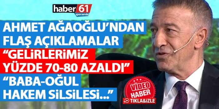 Ahmet Ağaoğlu: Gelirlerimiz yüzde 70-80 azaldı!