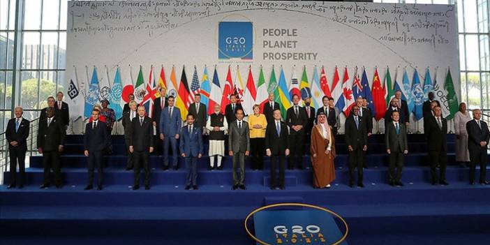 Cumhurbaşkanı Erdoğan G20'de aile fotoğrafına katıldı