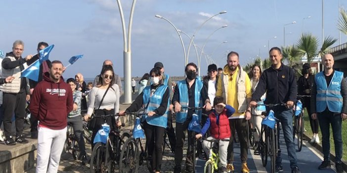 DEVA Partisi Trabzon'dan zamlara bisikletli protesto